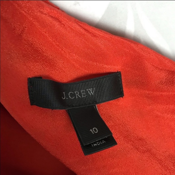 J. Crew Red Eyelet Ruffle Shoulder Blouse - Picture 2 of 5